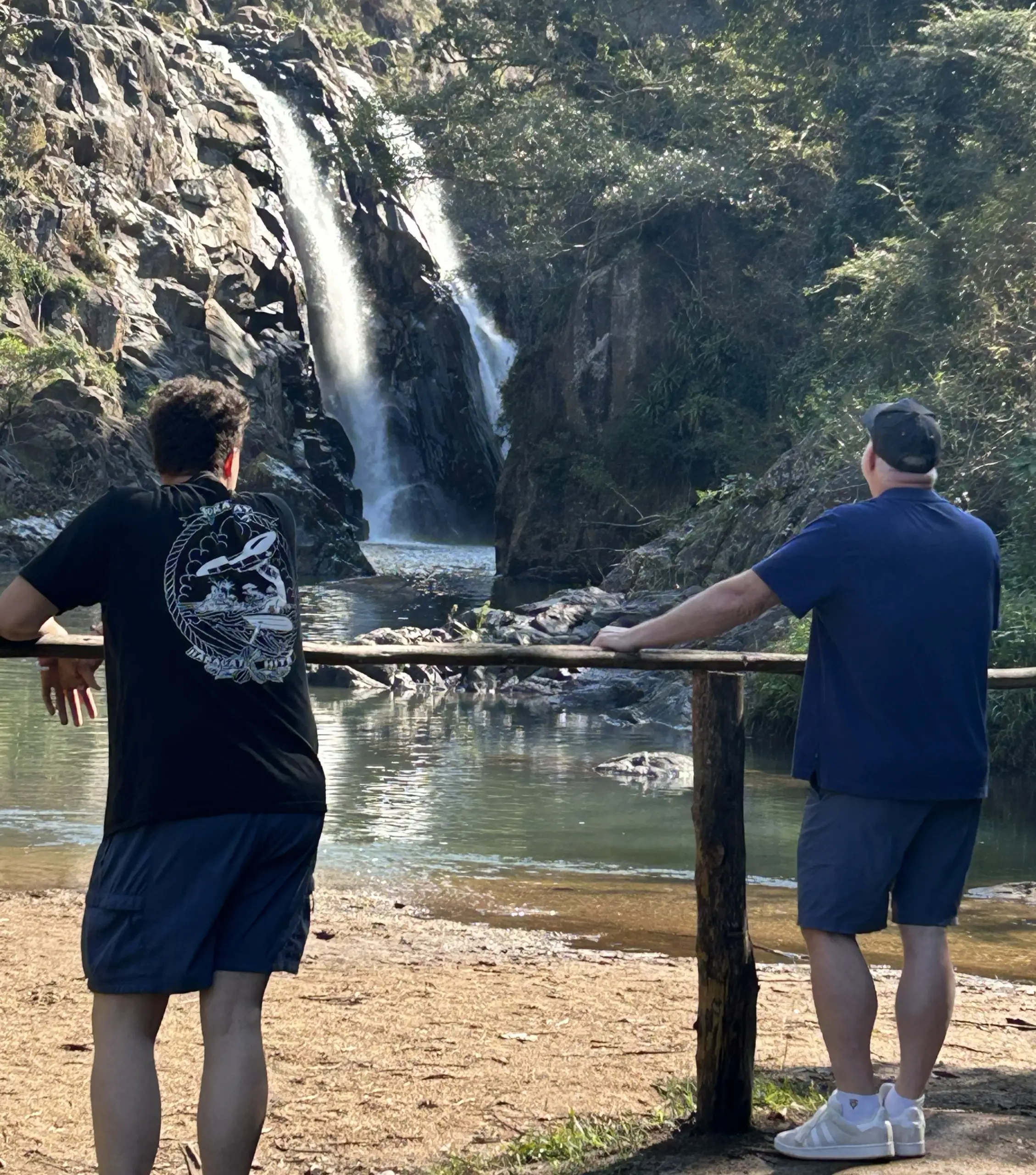 Waterfall visit with Paradise English Africa